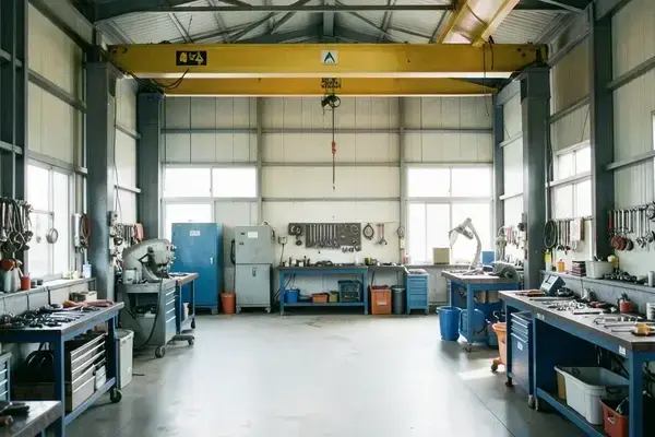 横浜本社の作業場